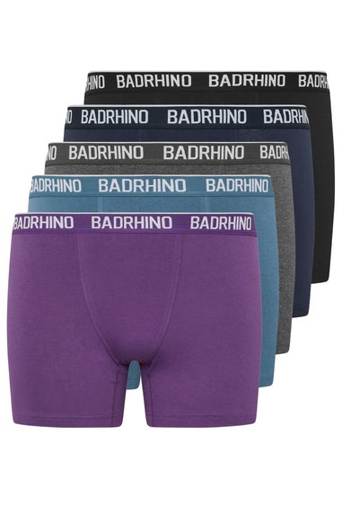 BadRhino 5 Pack Blue & Grey Boxers