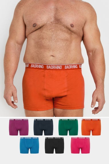 BadRhino 7 PACK Orange & Black Boxers