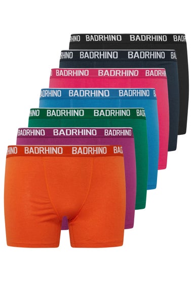 BadRhino 7 PACK Orange & Black Boxers