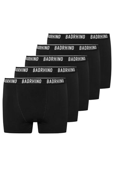 BadRhino Big & Tall 5 PACK Black Boxers