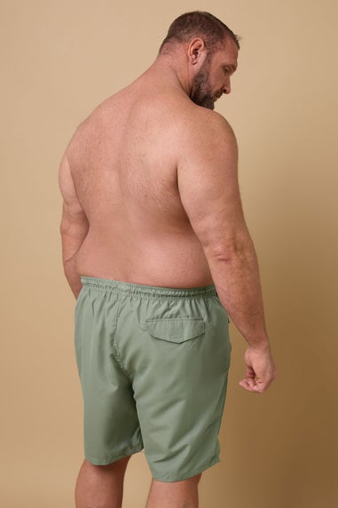 BadRhino Big & Tall Khaki Green Cargo Swim Shorts
