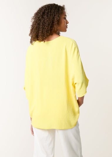 Blue Vanilla Yellow Tie Knot Blouse