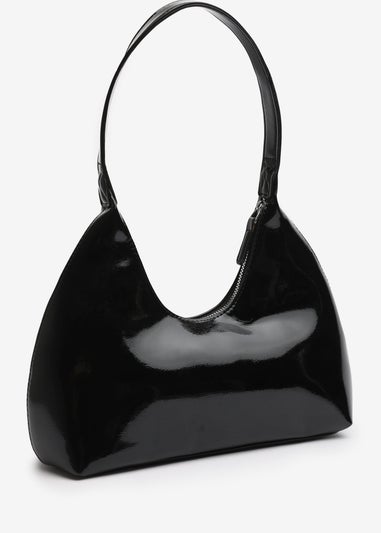 Where's That From Ecru Black PU Hobo Bag