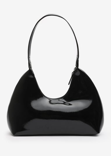 Where's That From Ecru Black PU Hobo Bag