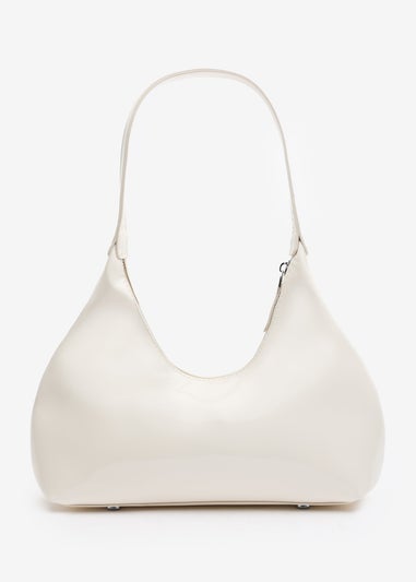 Where's That From Ecru Cream PU Hobo Bag