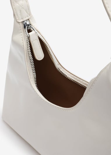 Where's That From Ecru Cream PU Hobo Bag