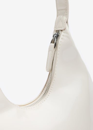 Where's That From Ecru Cream PU Hobo Bag