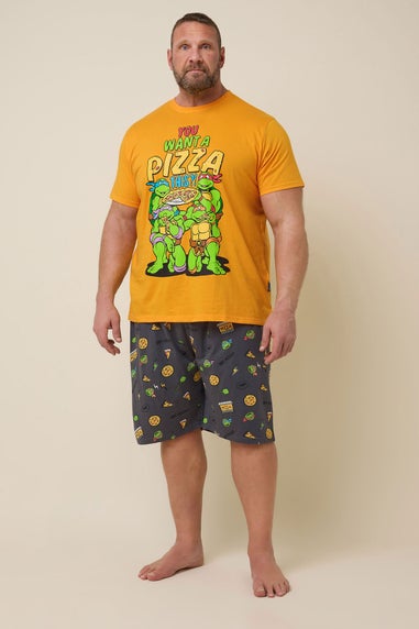 BadRhino Big & Tall Orange Ninja Turtle Pyjama Set