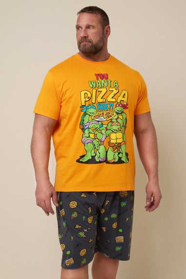 BadRhino Big & Tall Orange Ninja Turtle Pyjama Set