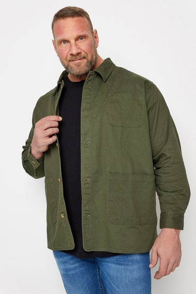 BadRhino Big & Tall Khaki Green Overshirt