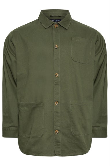 BadRhino Big & Tall Khaki Green Overshirt
