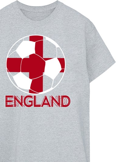 Brands In England Football Grey Graphic T-Shirt