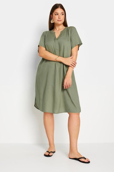 Yours Curve Khaki Green Midi Tunic Dress
