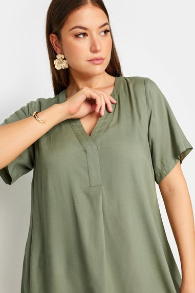 Yours Curve Khaki Green Midi Tunic Dress