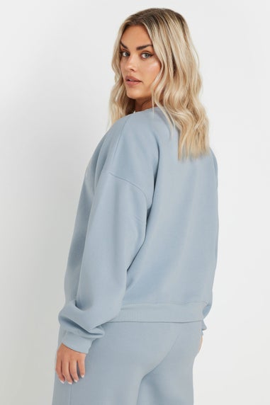 Yours Curve Light Blue Florida Slogan Sweatshirt