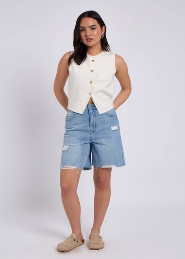 Urban Bliss Bleach Distressed Bermuda Short