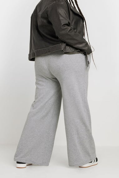 Yours Curve Grey Wide Leg Joggers