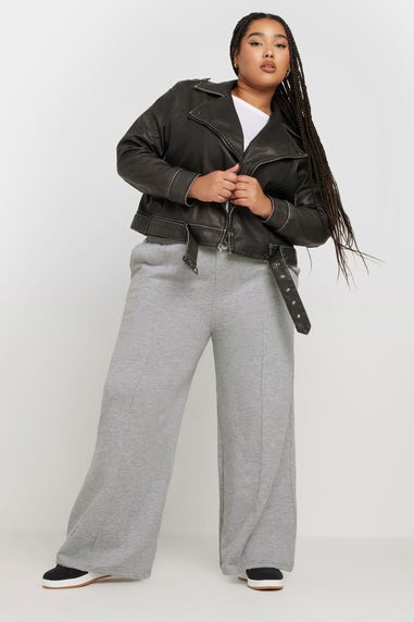 Yours Curve Grey Wide Leg Joggers