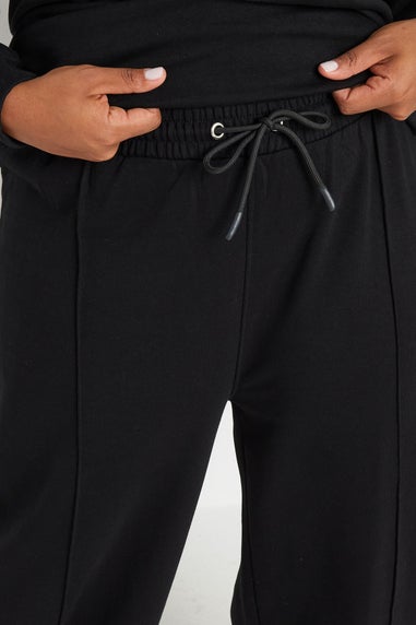 YOURS Curve Black Sweatshirt & Wide Leg Jogger Set