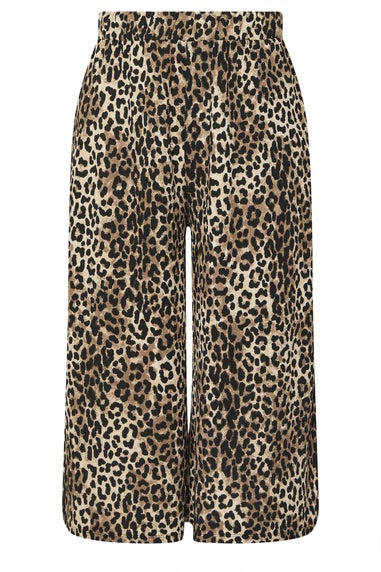Yours Curve Brown Leopard Print Midaxi Culottes