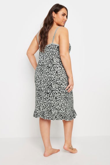 YOURS Curve Grey Leopard Print Chemise