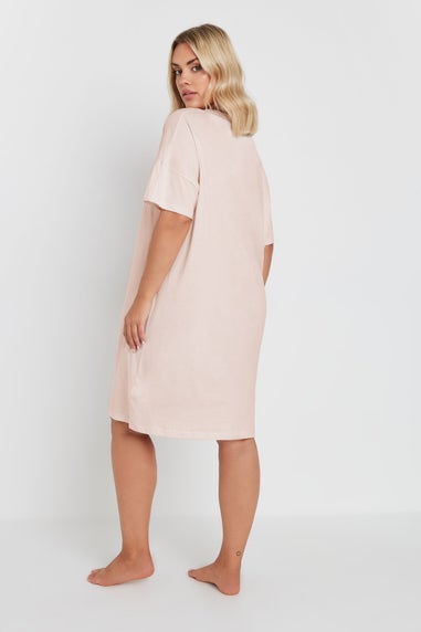 Yours Curve Pink Heart Breaker Sleep Tee Nightdress