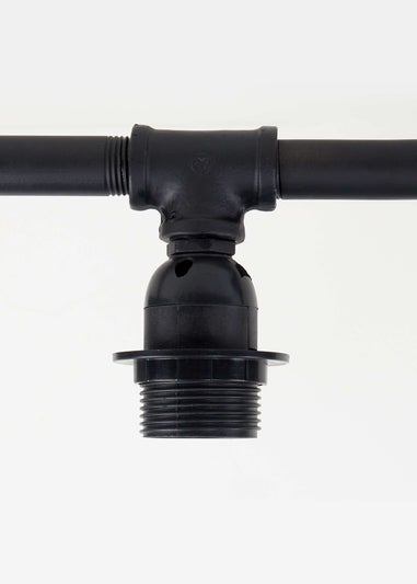 ValueLights Luiggi Black 5 Way Bar Ceiling Light