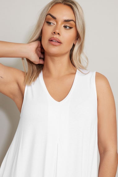 Yours Curve White Swing Vest Top