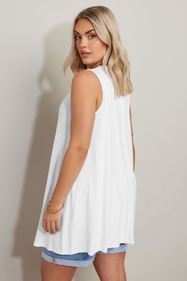 Yours Curve White Swing Vest Top