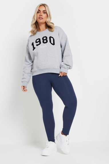 Yours Curve Navy Blue Leggings