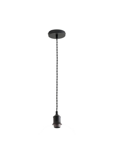 ValueLights Shaw Matte Black Adjustable Single Pendant Ceiling Light