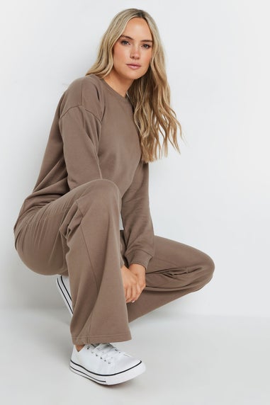Long Tall Sally Beige Brown Wide Leg Joggers
