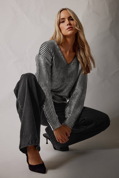 LTS Tall Black Foil Jumper