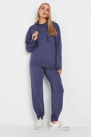 Long Tall Sally Blue Jersey Drawcord Hoodie