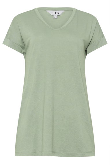 Long Tall Sally Premium Sage Green V-Neck Modal T-Shirt