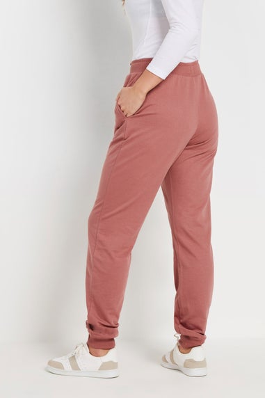 Long Tall Sally Coral Pink Jersey Drawcord Cuffed Joggers