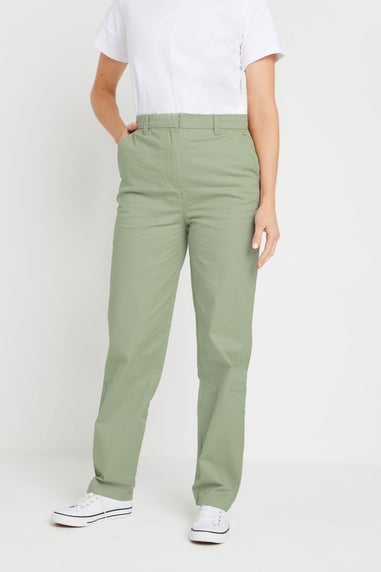 Long Tall Sally Sage Green Cotton Chino Jeans