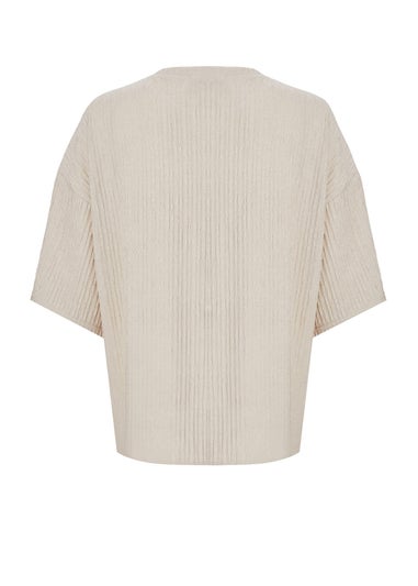 Quiz Stone Textured T-Shirt