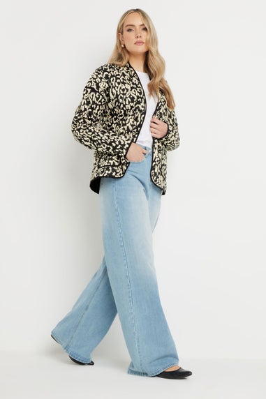 Long Tall Sally Black Abstract Quilted Jacket