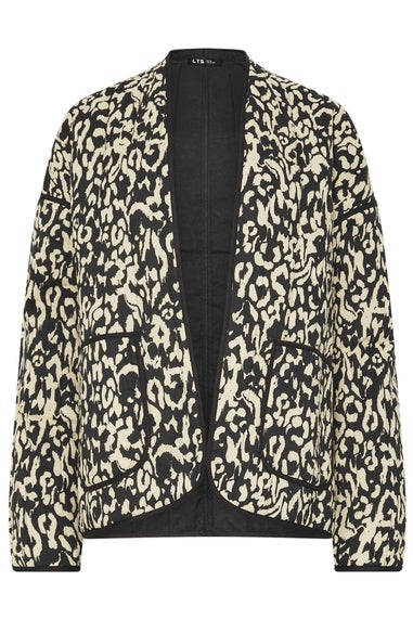 Long Tall Sally Black Abstract Quilted Jacket