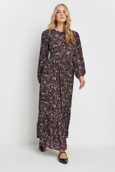 Long Tall Sally Black Crinkle Ditsy Floral Maxi Dress