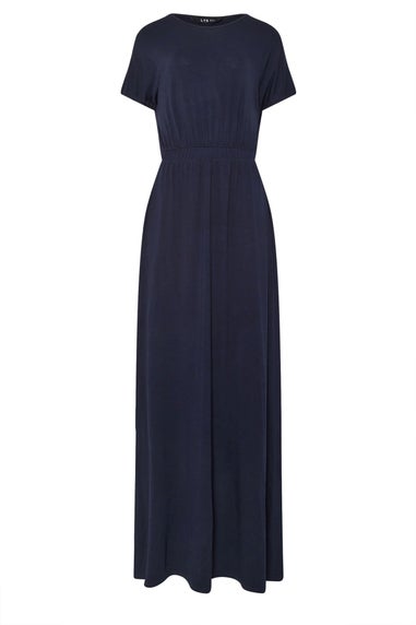 Long Tall Sally Navy Blue Shirred Waist Maxi Dress