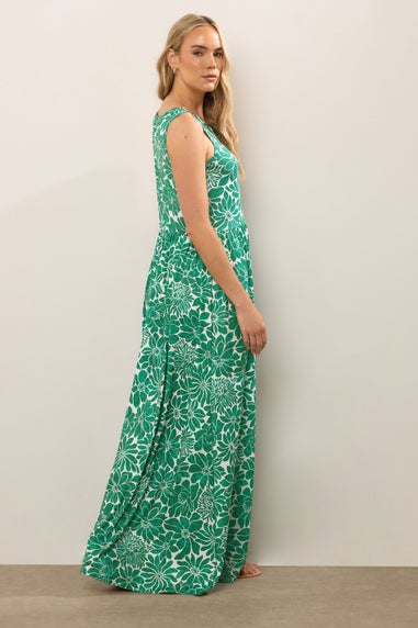 Long Tall Sally Green Floral Print Sleeveless Maxi Dress