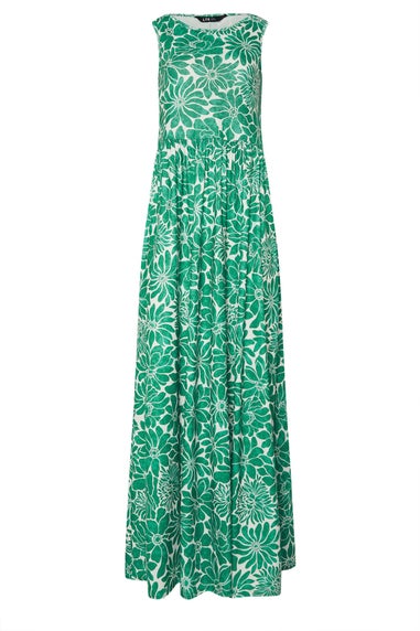 Long Tall Sally Green Floral Print Sleeveless Maxi Dress