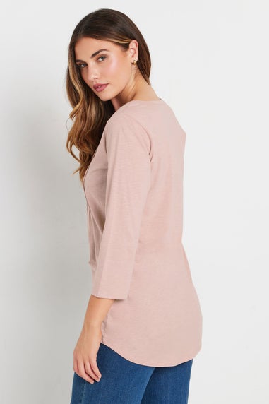 LTS Tall Light Pink Henley Top