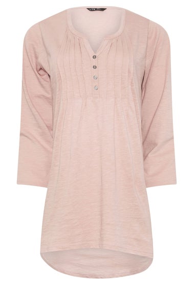 LTS Tall Light Pink Henley Top