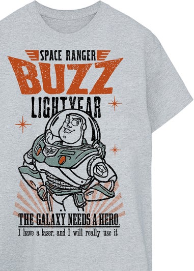 Disney Toy Story Buzz Lightyear Hero Heather Grey Graphic T-Shirt