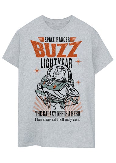 Disney Toy Story Buzz Lightyear Hero Heather Grey Graphic T-Shirt