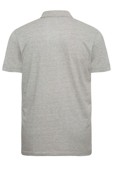 BadRhino Big & Tall Grey Marl Core Polo Shirt