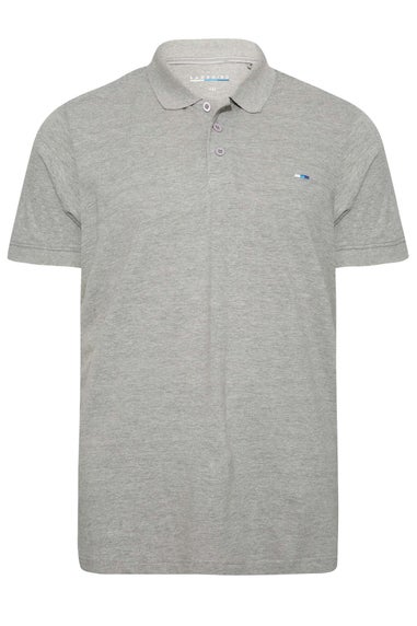 BadRhino Big & Tall Grey Marl Core Polo Shirt